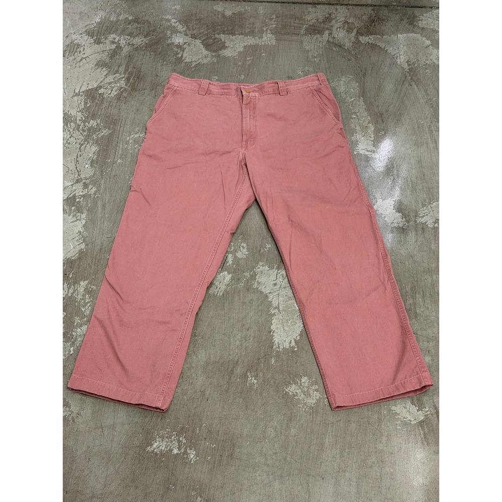J.L. Powell The Sporting Life Mens 38x32 Salmon Pink Cotton Chino Pants 0099